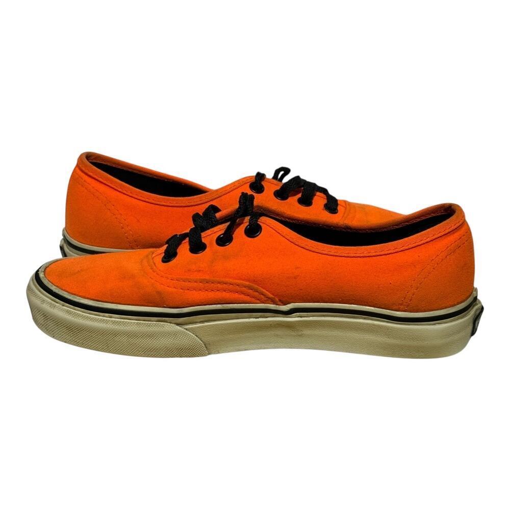 Vans Authentic Orange Canvas Low-Top Sneakers Women’s Size 7 - Picture 6 of 8